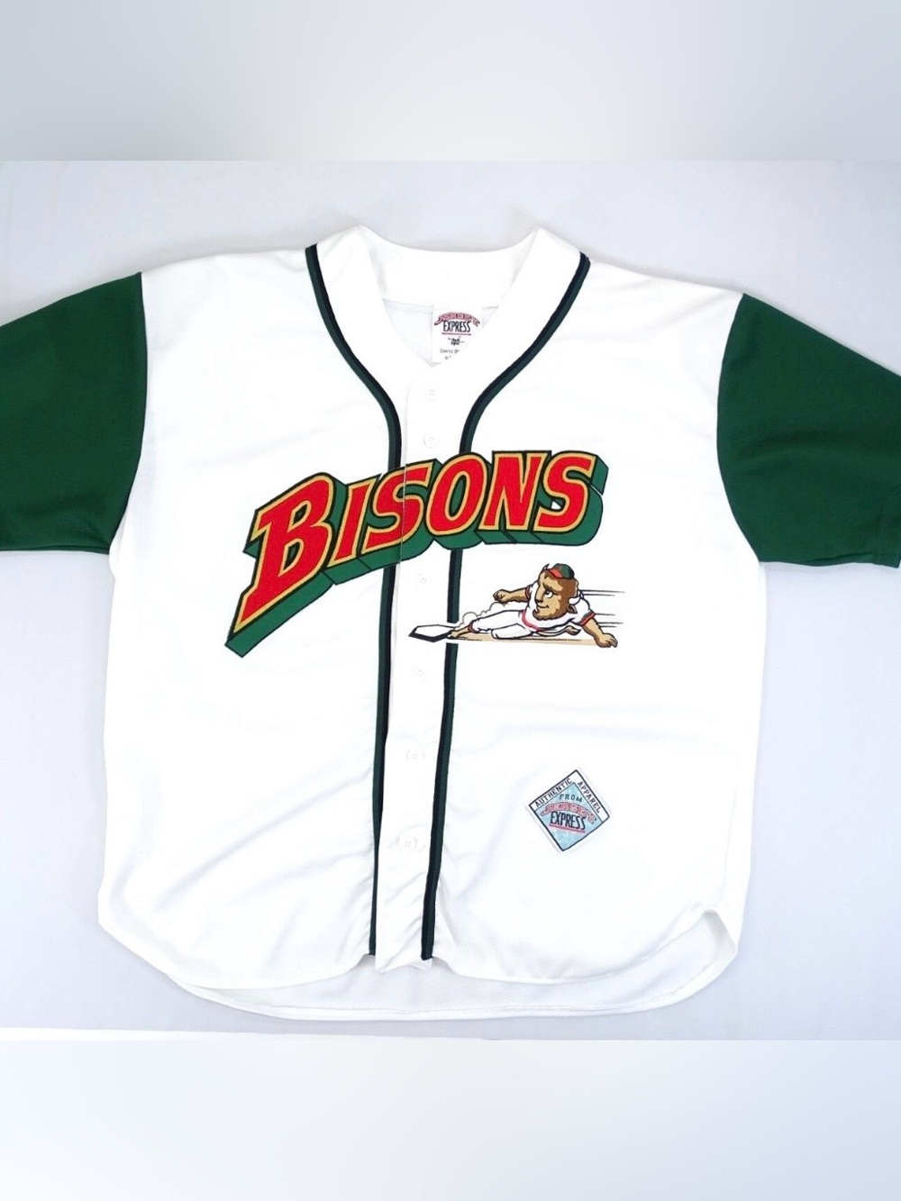 Vintage Buffalo Bisons Baseball Jersey – Jersey Express – Youth Medium – Rare